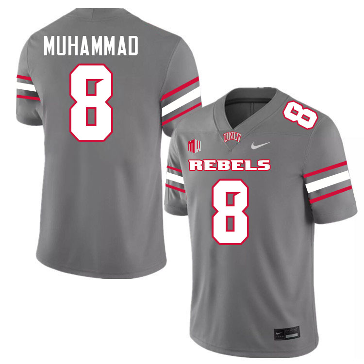 Yasir Muhammad UNLV Jersey,UNLV Rebels Football Uniforms,Jerseys,Gears-Grey